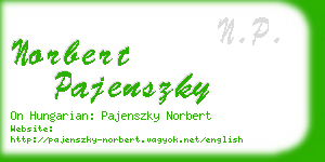 norbert pajenszky business card